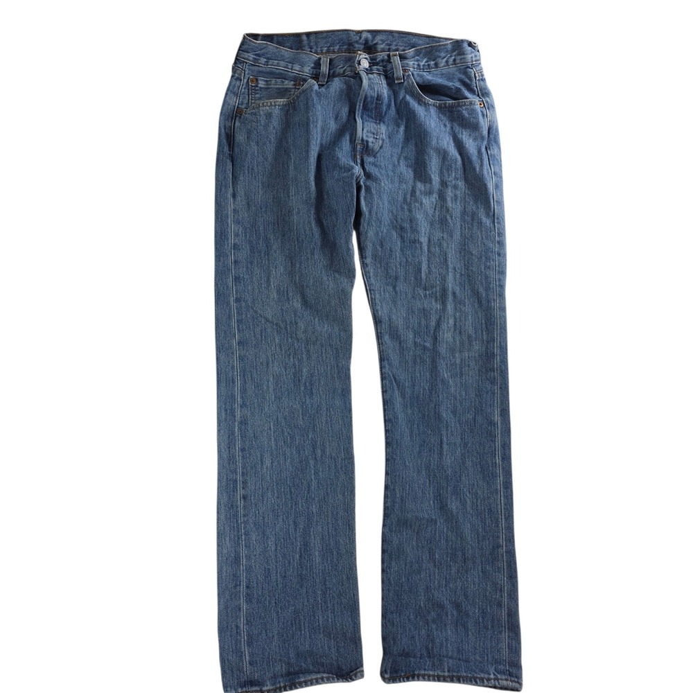 Levi's 501 Original Fit Straight Leg Blue Denim Jeans Blue W31 L30 Mens Classic